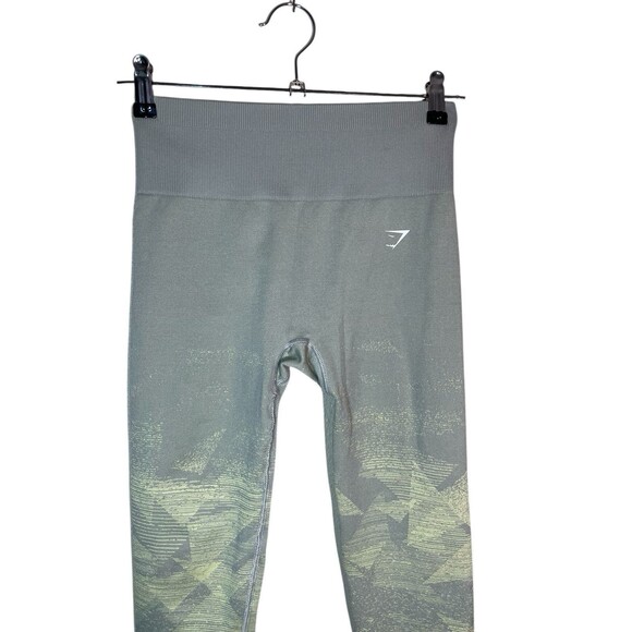 Gymshark Adapt Ombre Seamless Leggings Women's Size S Gray Yellow Workout Gym - Picture 3 of 15